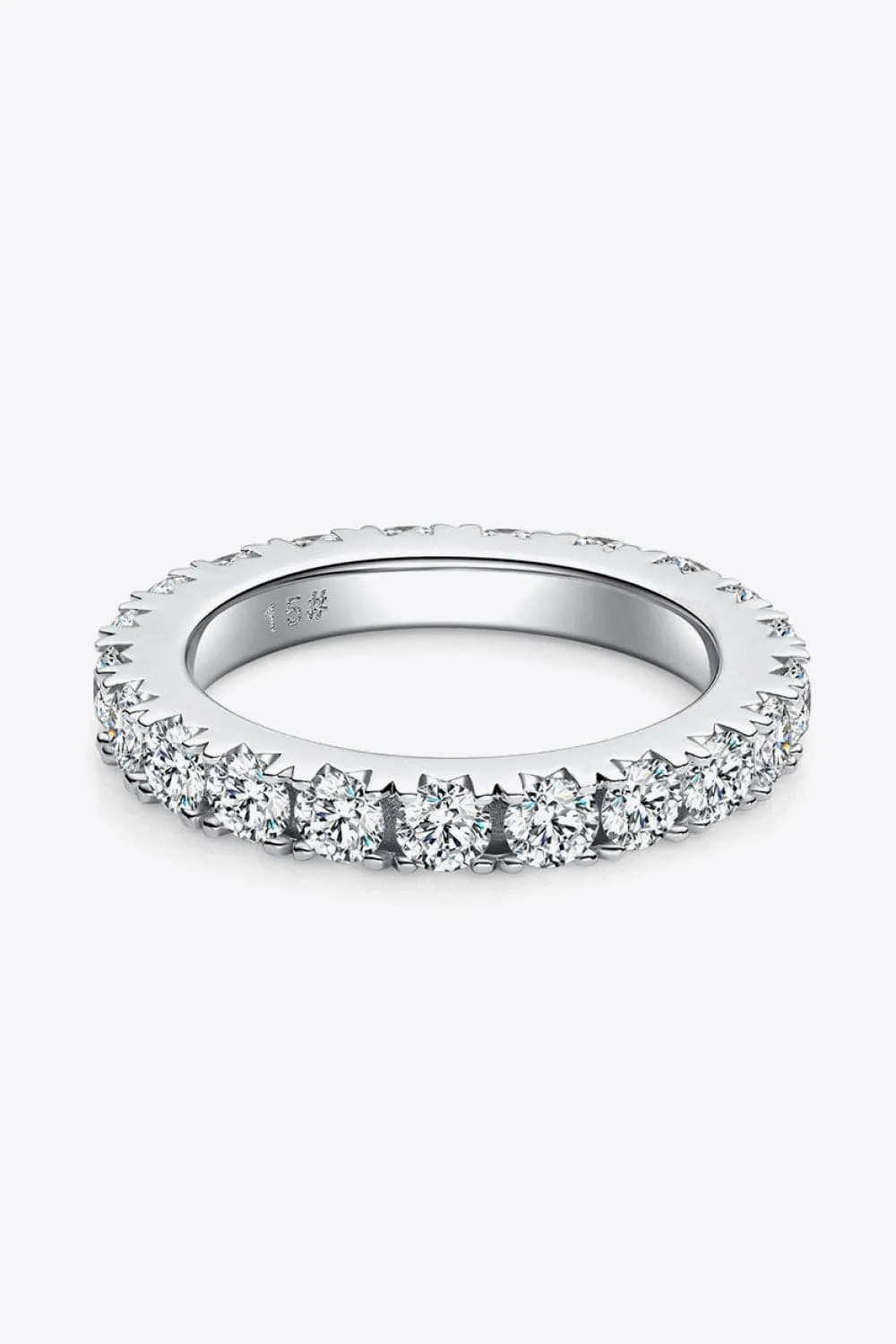 2.3 Carat Moissanite 925 Sterling Silver Eternity Ring sold by Unique Kulture product image thumbnail 2