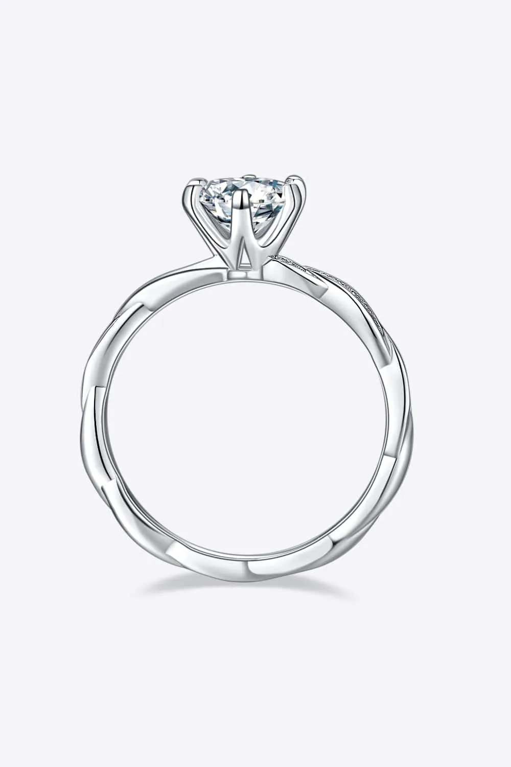 1 Carat Moissanite 925 Sterling Silver Ring sold by Unique Kulture product image thumbnail 3