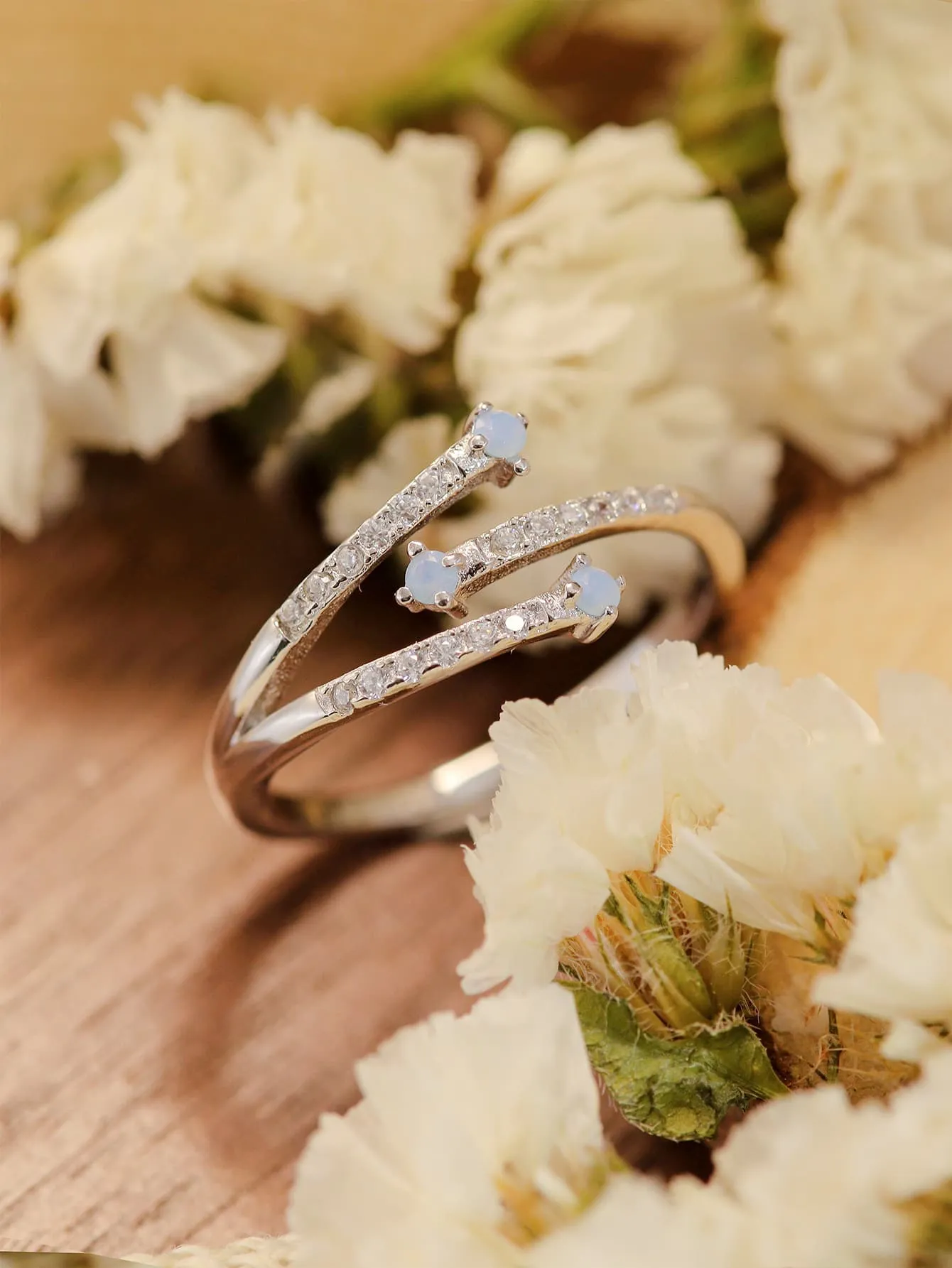 Moonstone Platinum-Plated Ring sold by Unique Kulture product image thumbnail 2