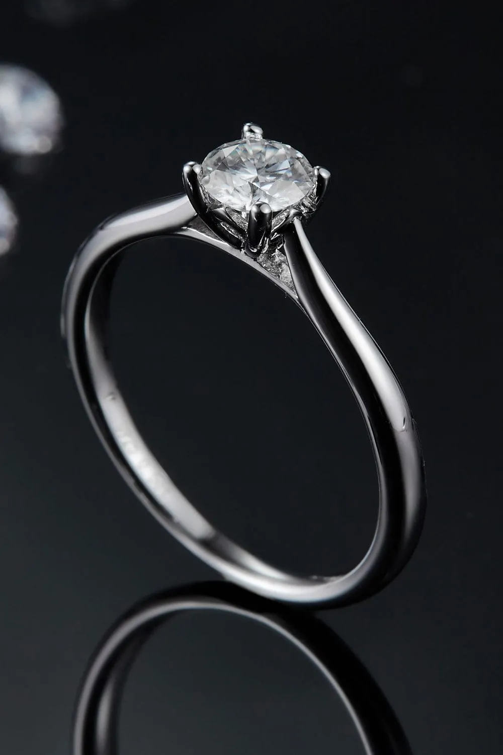 Moissanite 925 Sterling Silver Solitaire Ring sold by Unique Kulture