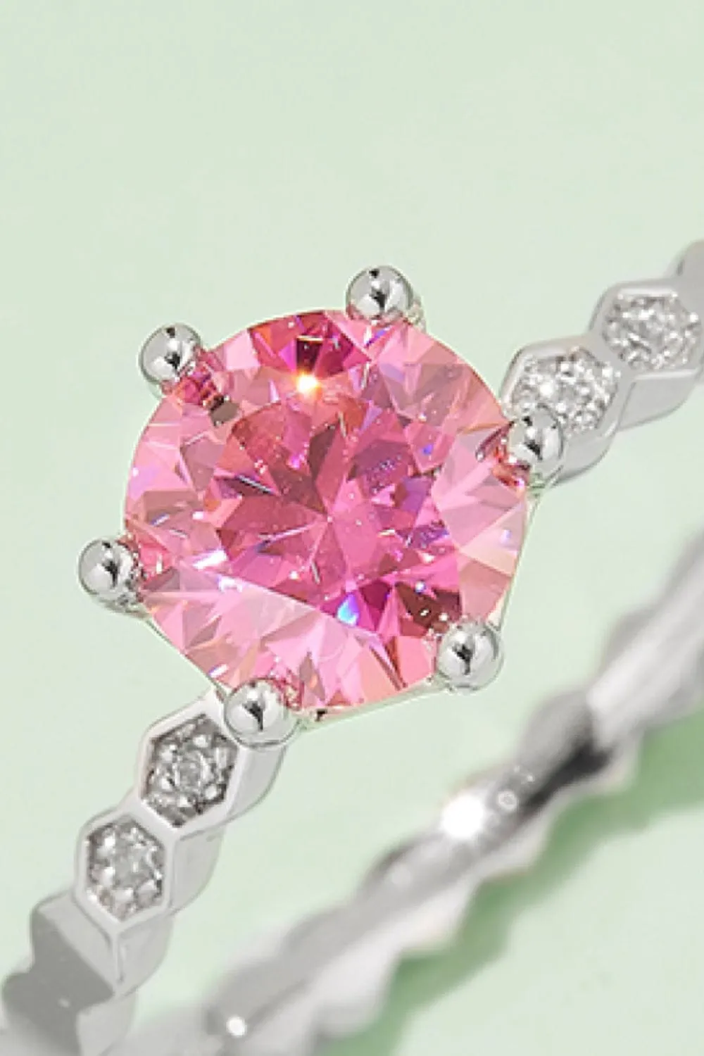 1 Carat Moissanite 6-Prong 925 Sterling Silver Ring sold by Unique Kulture product image thumbnail 5