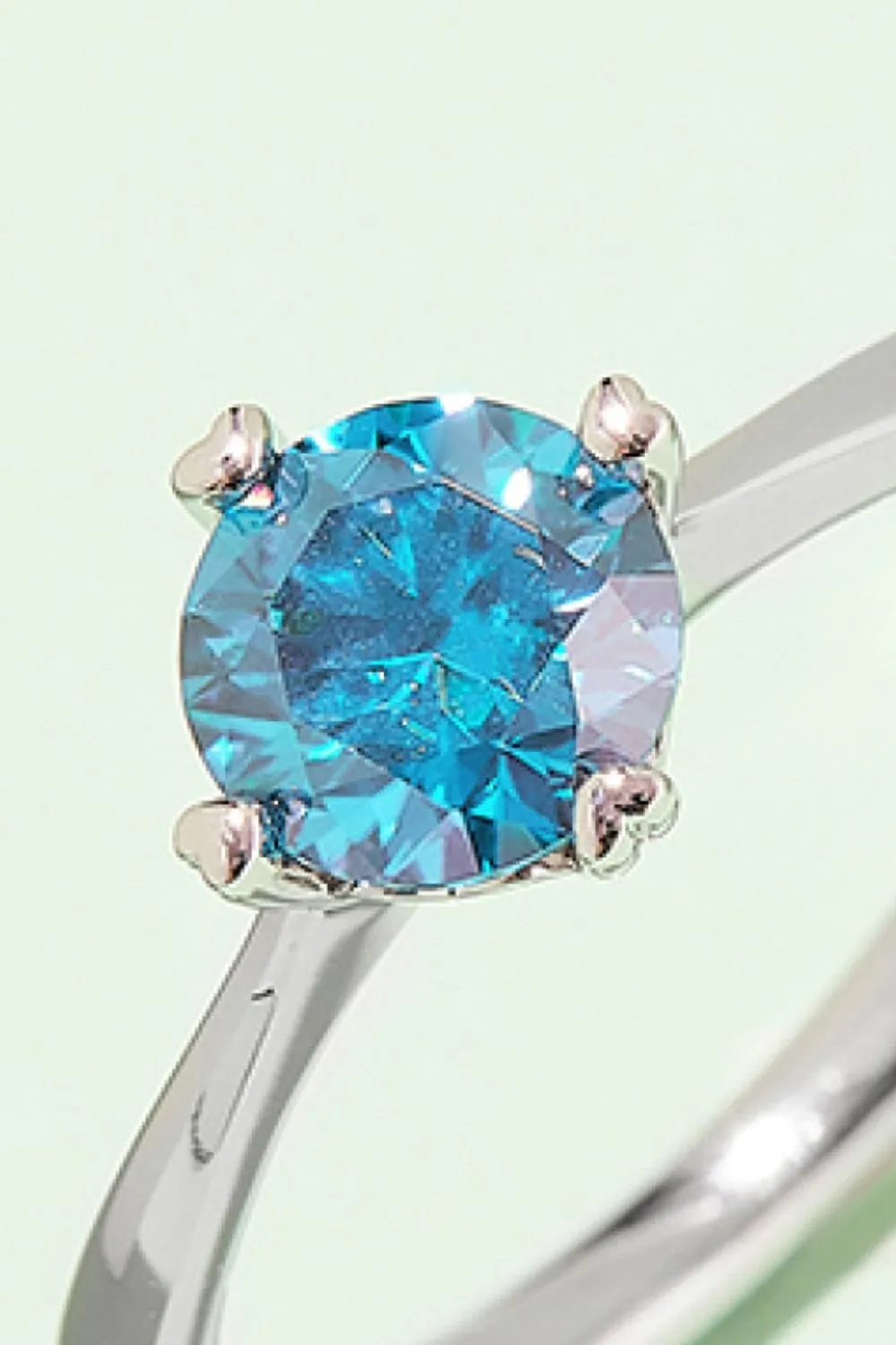 1 Carat Moissanite 925 Sterling Silver Solitaire Ring sold by Unique Kulture product image thumbnail 2