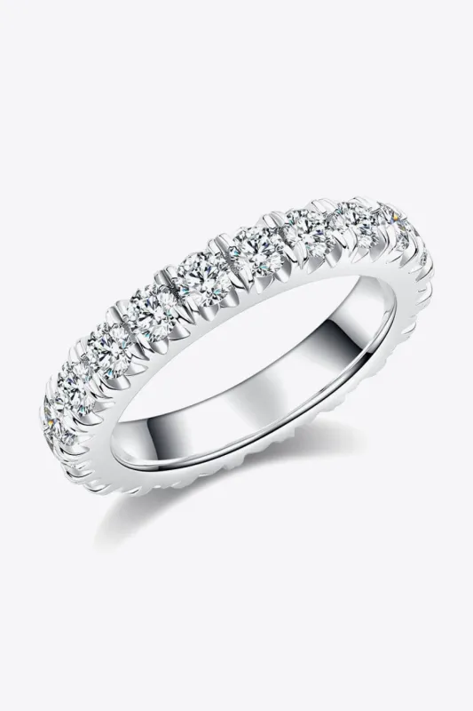 2.3 Carat Moissanite 925 Sterling Silver Eternity Ring sold by Unique Kulture