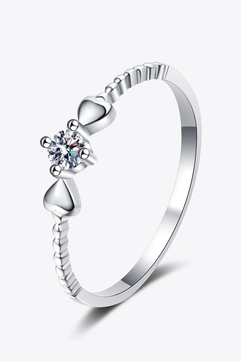 Moissanite Heart 925 Sterling Silver Ring sold by Unique Kulture product image thumbnail 5