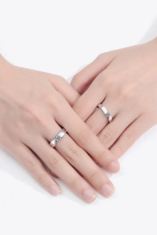 Moissanite Rhodium-Plated Ring sold by Unique Kulture