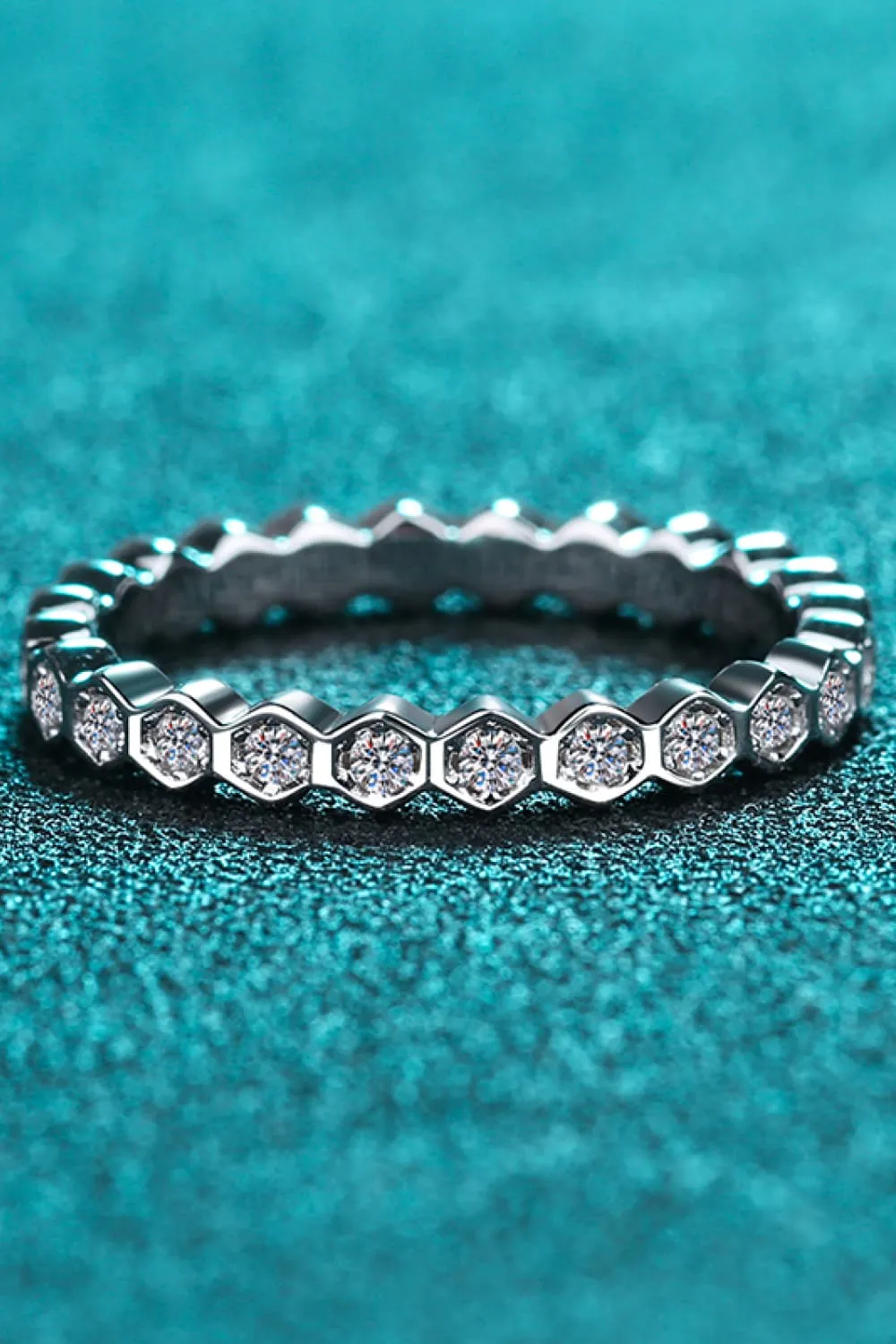 Moissanite 925 Sterling Silver Eternity Ring sold by Unique Kulture