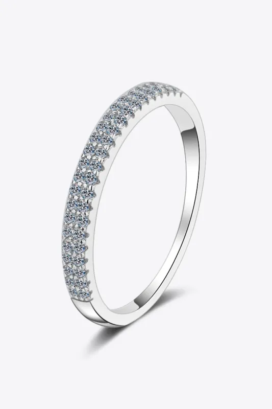 Moissanite 925 Sterling Silver Half-Eternity Ring sold by Unique Kulture