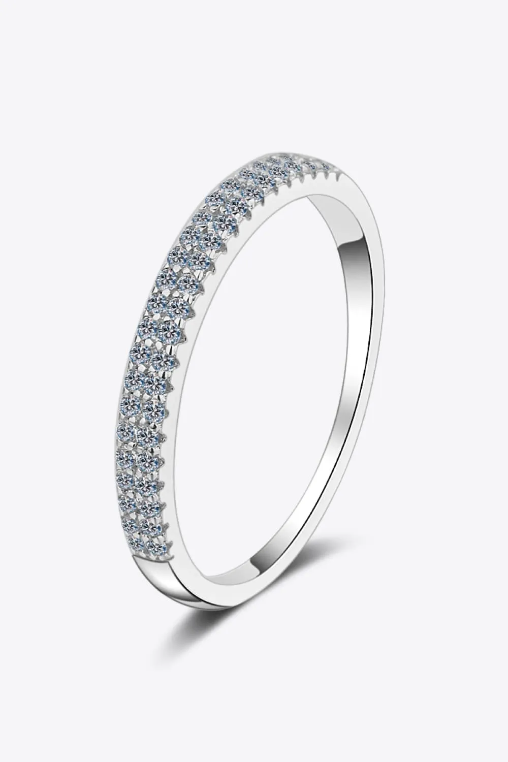 Moissanite 925 Sterling Silver Half-Eternity Ring sold by Unique Kulture
