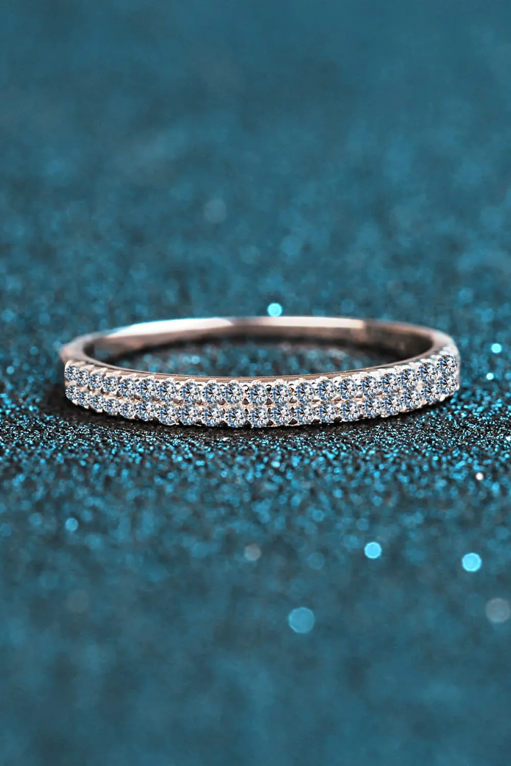 Moissanite 925 Sterling Silver Half-Eternity Ring sold by Unique Kulture product image thumbnail 5