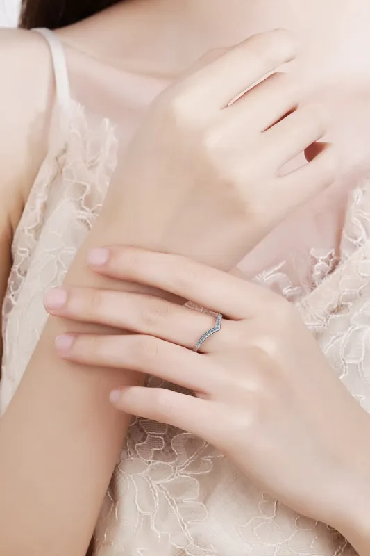 Minimalist Moissanite Rhodium-Plated Ring sold by Unique Kulture