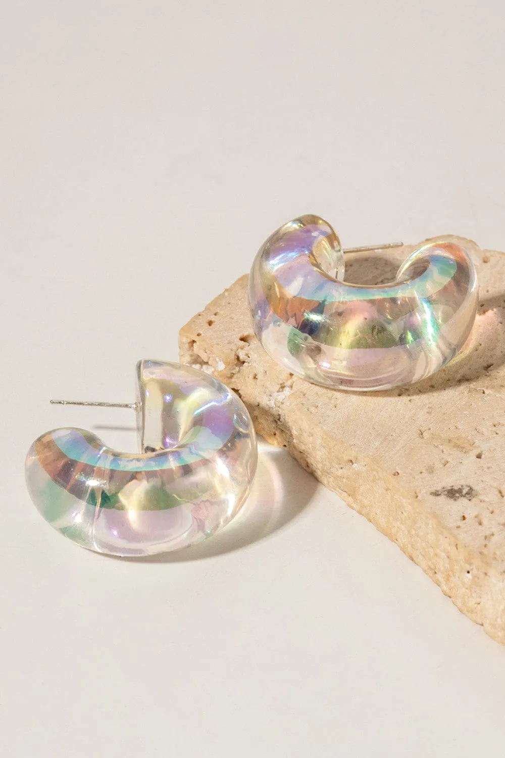 Resin C-Hoop Earrings sold by Unique Kulture product image thumbnail 5