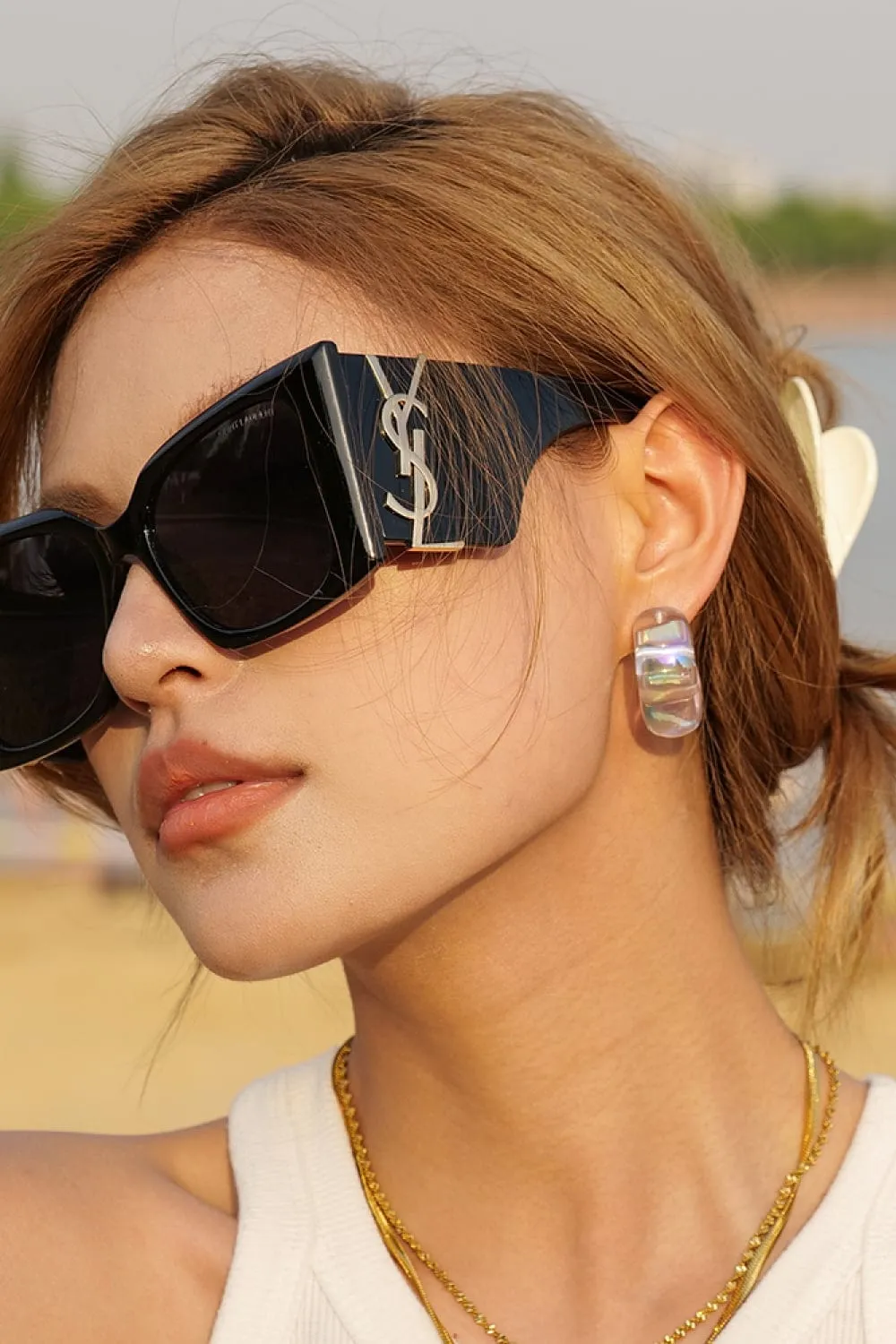 Resin C-Hoop Earrings sold by Unique Kulture product image thumbnail 3