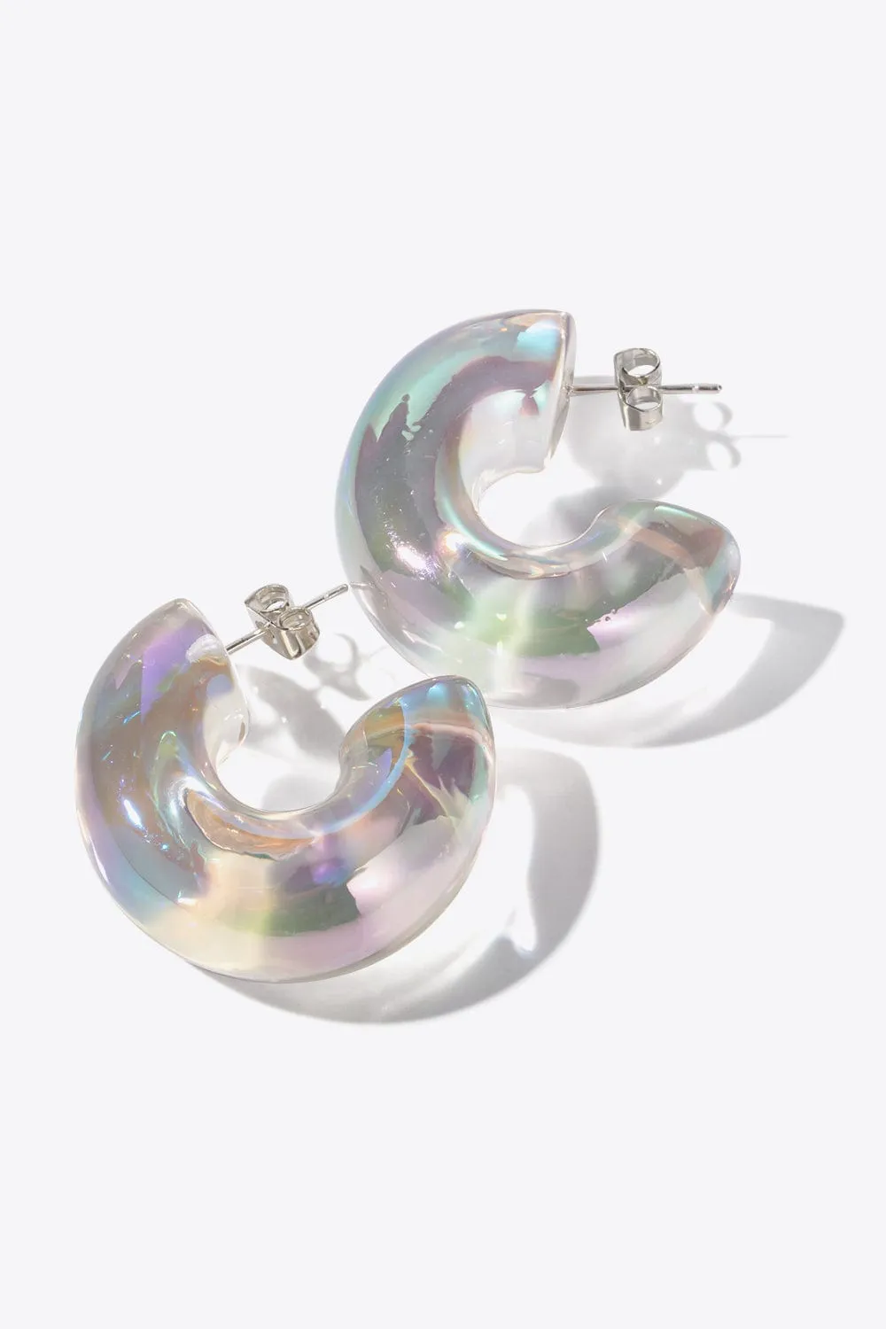 Resin C-Hoop Earrings sold by Unique Kulture product image thumbnail 4