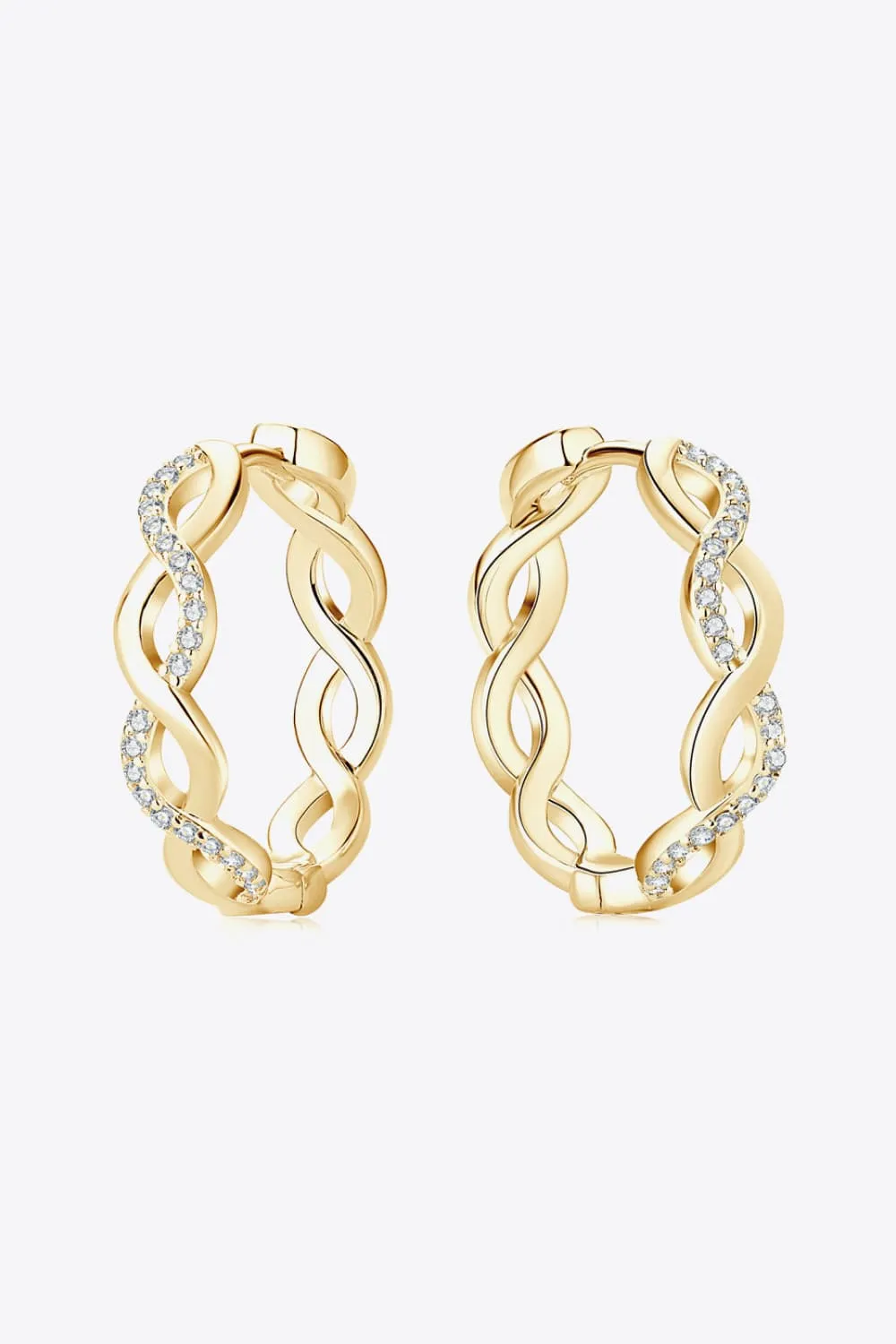 Moissanite Crisscross Hoop Earrings sold by Unique Kulture product image thumbnail 3
