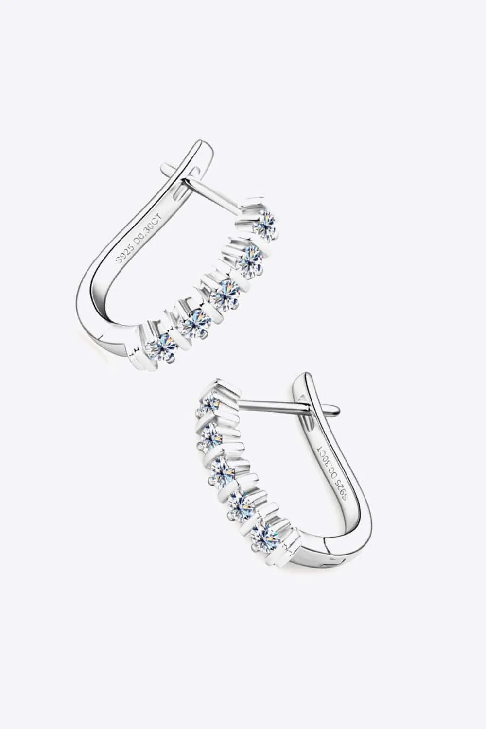 Moissanite 925 Sterling Silver Earrings sold by Unique Kulture product image thumbnail 3