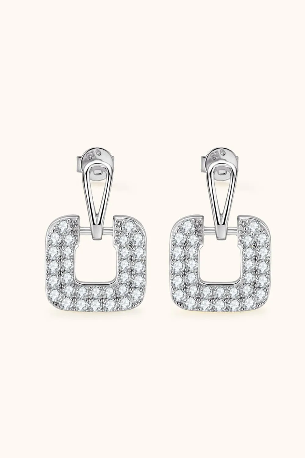 1.68 Carat Moissanite 925 Sterling Silver Drop Earrings sold by Unique Kulture product image thumbnail 5