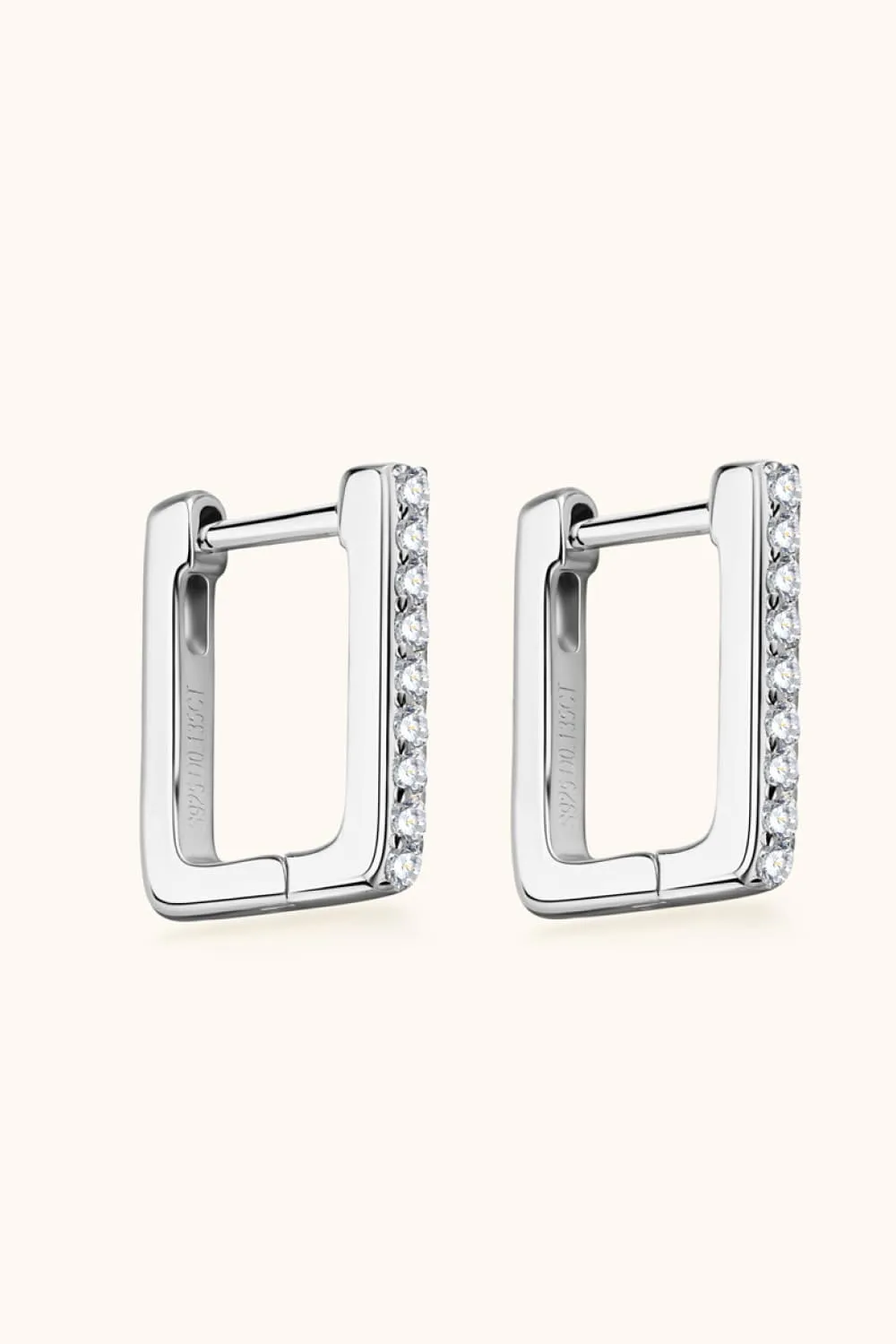 Moissanite Geometric 925 Sterling Silver Earrings sold by Unique Kulture