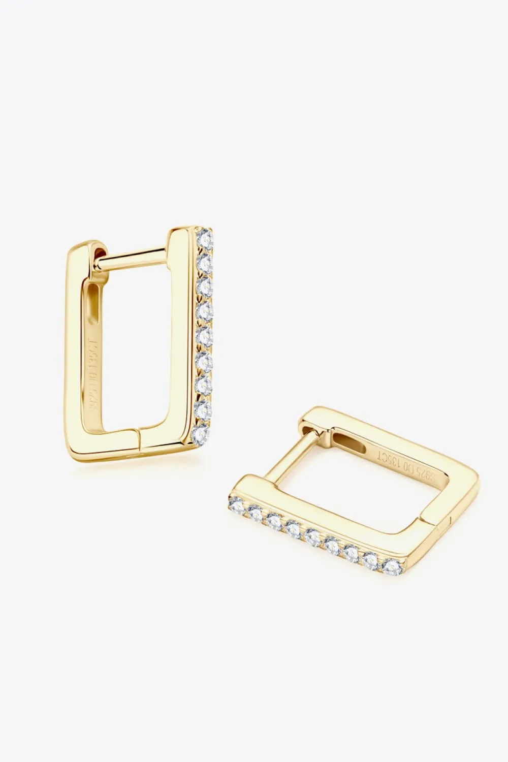 Moissanite Geometric 925 Sterling Silver Earrings sold by Unique Kulture product image thumbnail 5