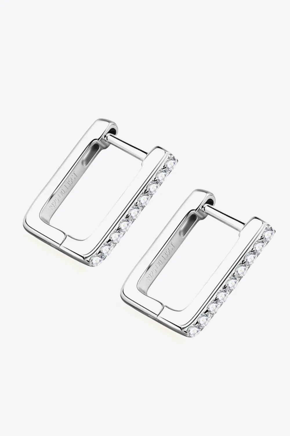 Moissanite Geometric 925 Sterling Silver Earrings sold by Unique Kulture product image thumbnail 3