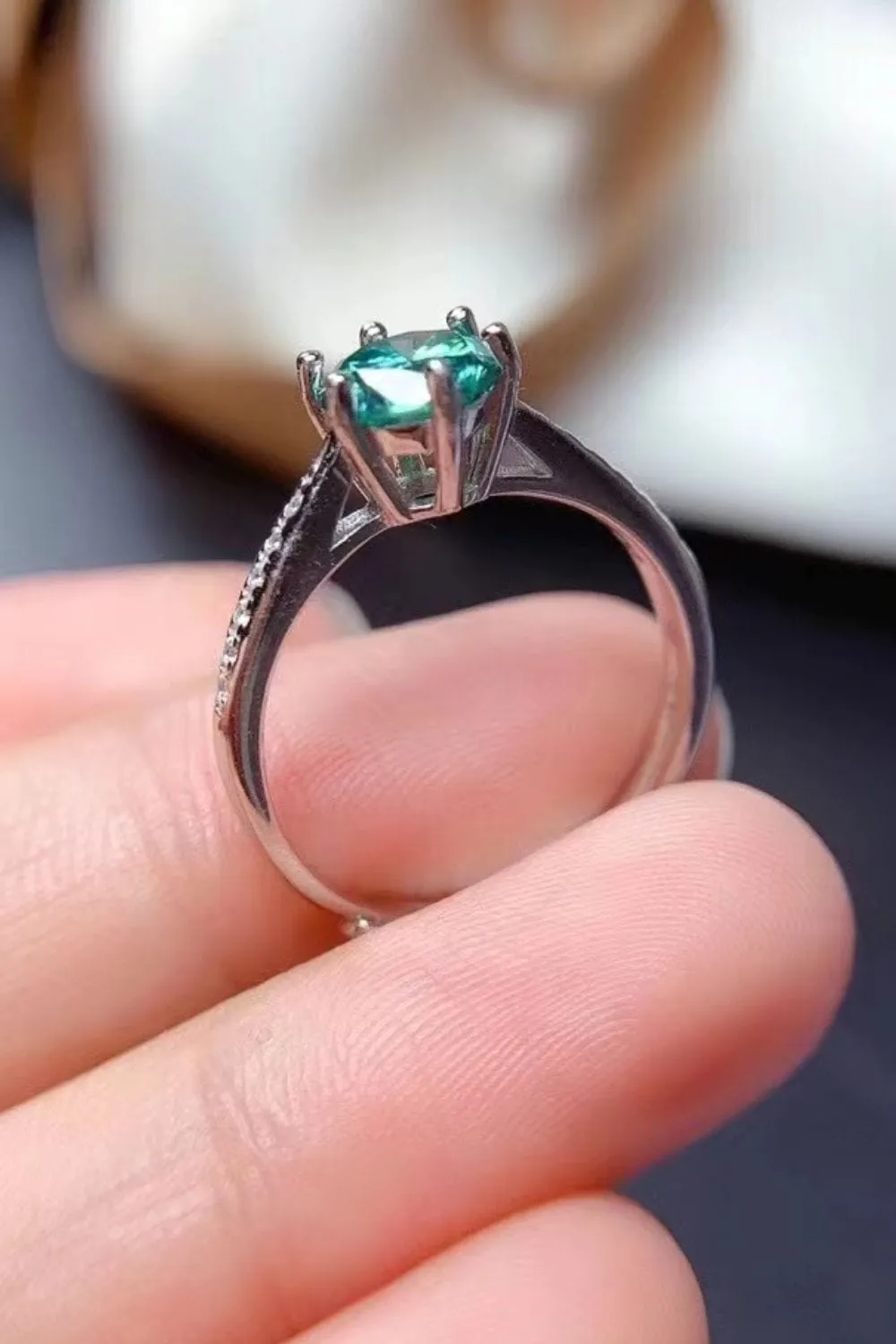 2 Carat Moissanite 925 Sterling Silver Ring sold by Unique Kulture product image thumbnail 5