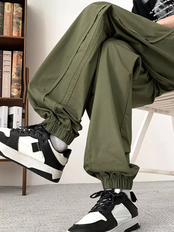 Men's Plus Size Relaxed Fit Cargo Pants made by Trendsi