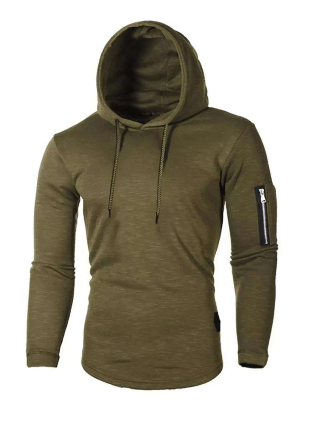 Men's Plus Size Casual Slim Fit Long Sleeve Hoodie sold by Unique Kulture product image thumbnail 2