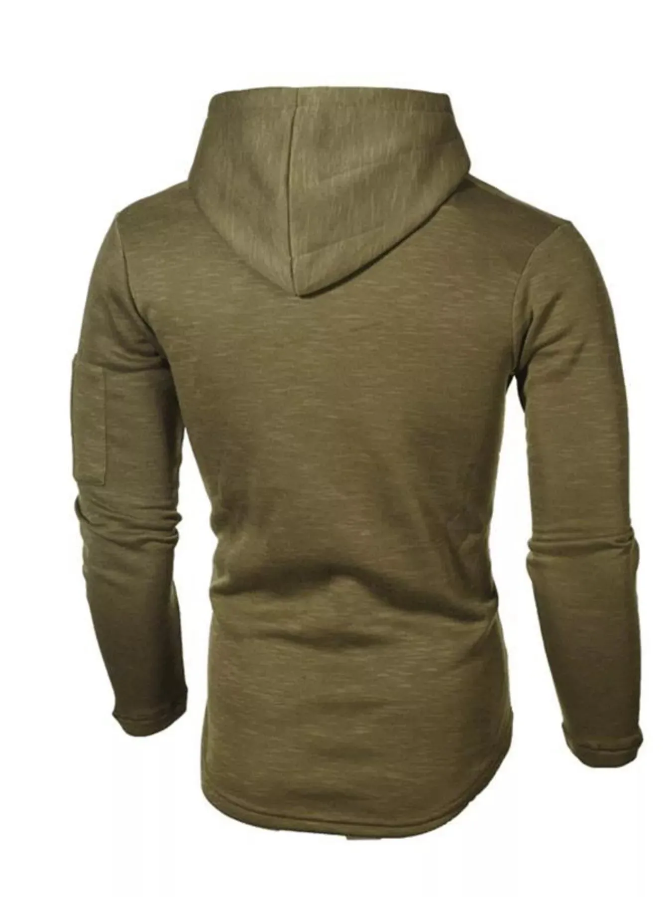 Men's Plus Size Casual Slim Fit Long Sleeve Hoodie sold by Unique Kulture product image thumbnail 3