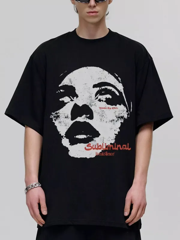 Men's Graphic Round Neck Oversized T-Shirt sold by Unique Kulture