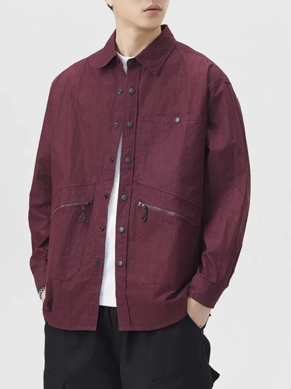 Men's Plus Size Casual Lightweight Button Up Shirt sold by Unique Kulture