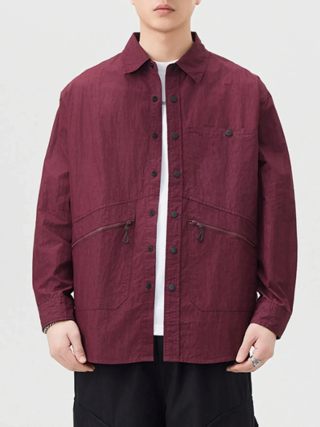 Men's Plus Size Casual Lightweight Button Up Shirt sold by Unique Kulture product image thumbnail 2