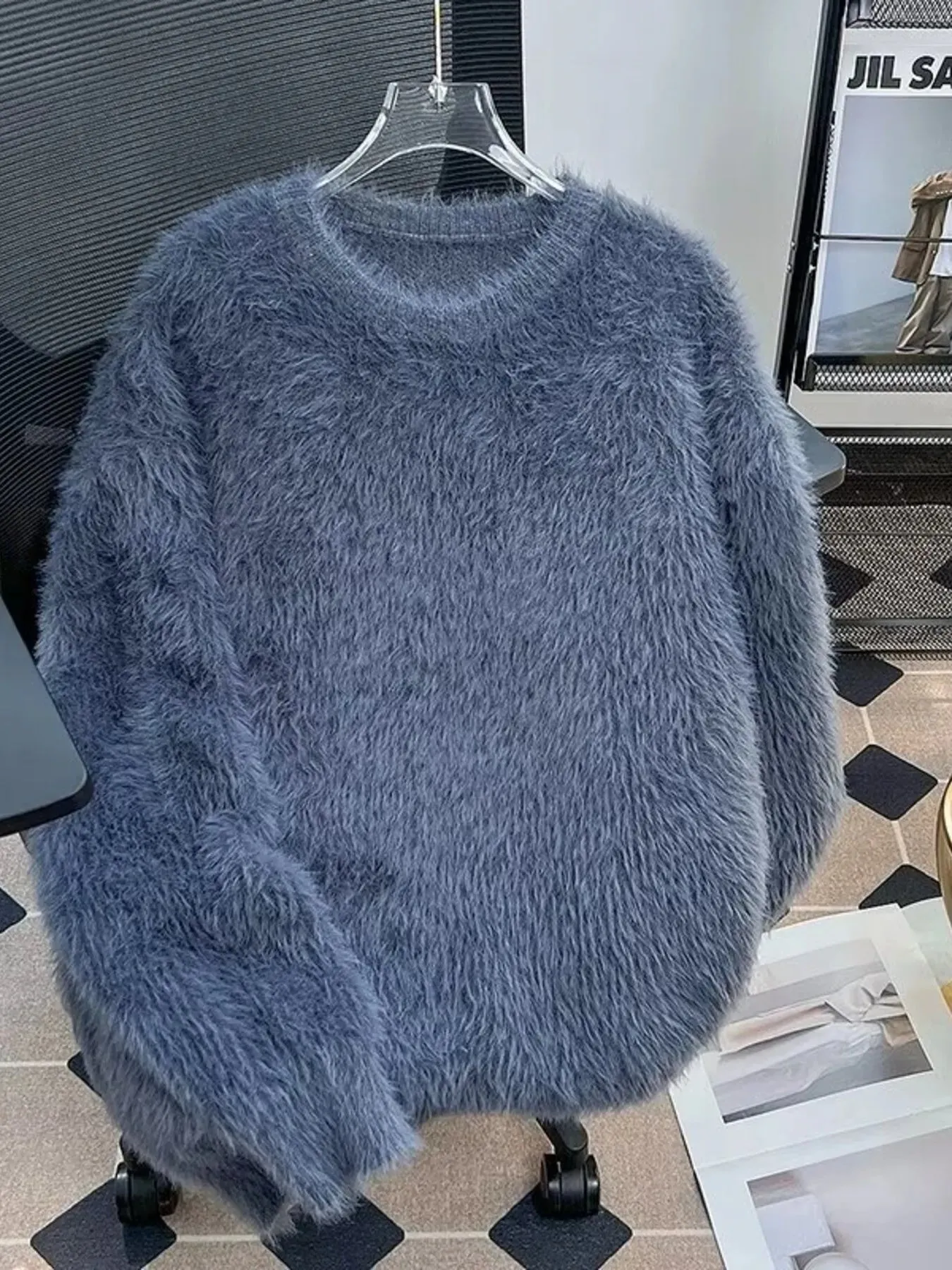 Men's Fluffy Knit Pullover Sweater sold by Unique Kulture product image thumbnail 3