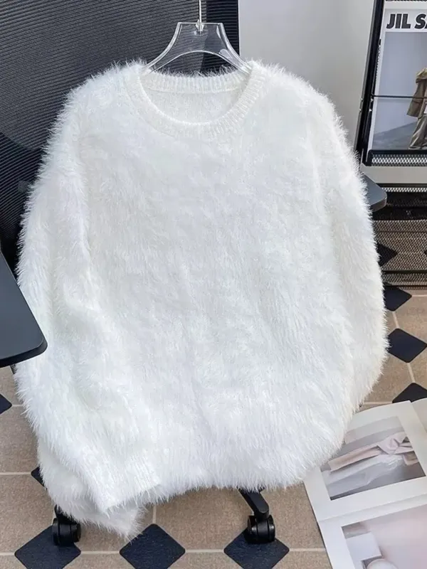 Men's Fluffy Knit Pullover Sweater sold by Unique Kulture