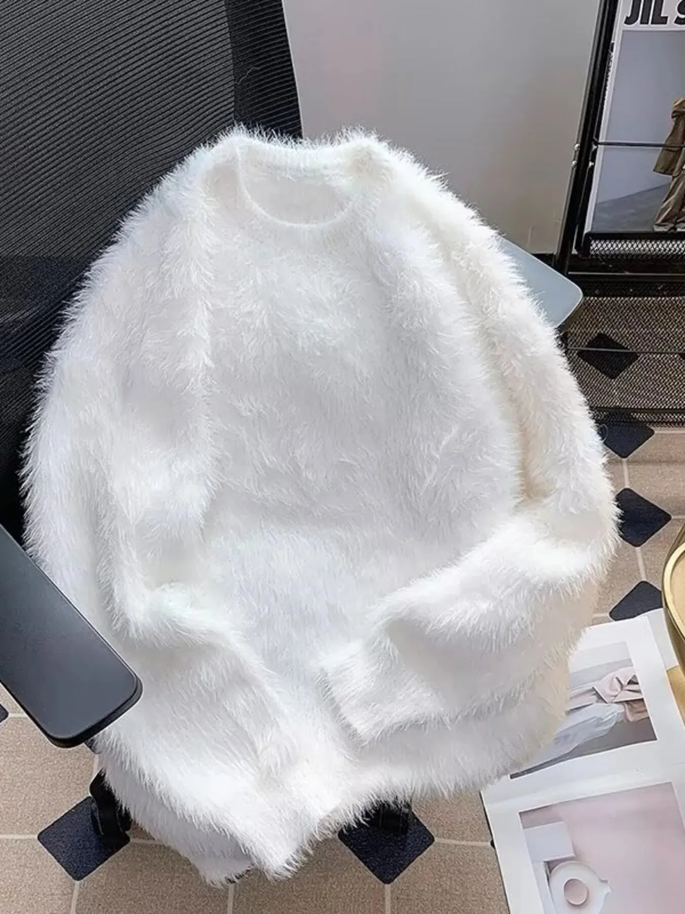 Men's Fluffy Knit Pullover Sweater sold by Unique Kulture product image thumbnail 2