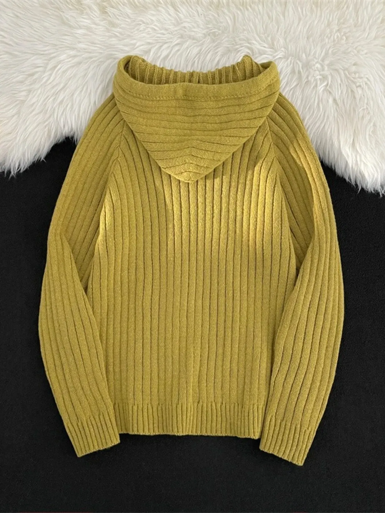 Men's Ribbed Knit Hooded Sweater sold by Unique Kulture product image thumbnail 2