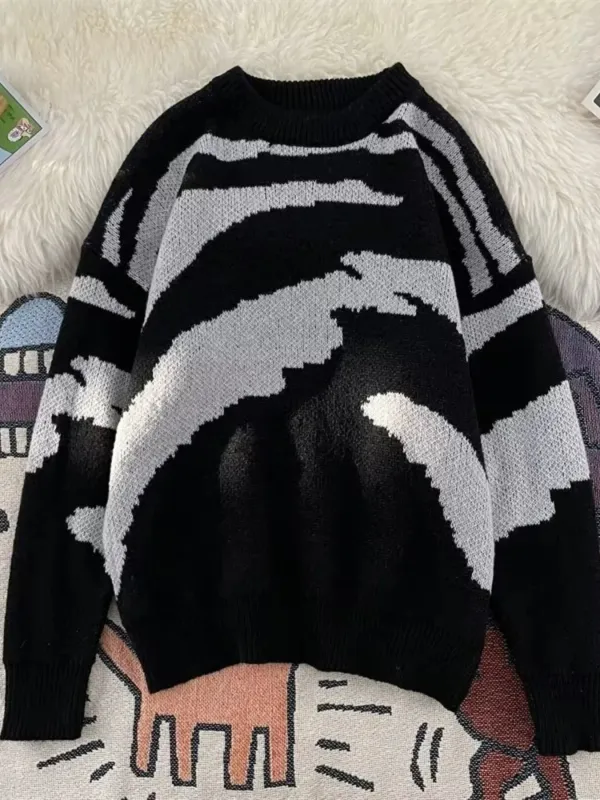 Men's Contrast Round Neck Sweater sold by Unique Kulture