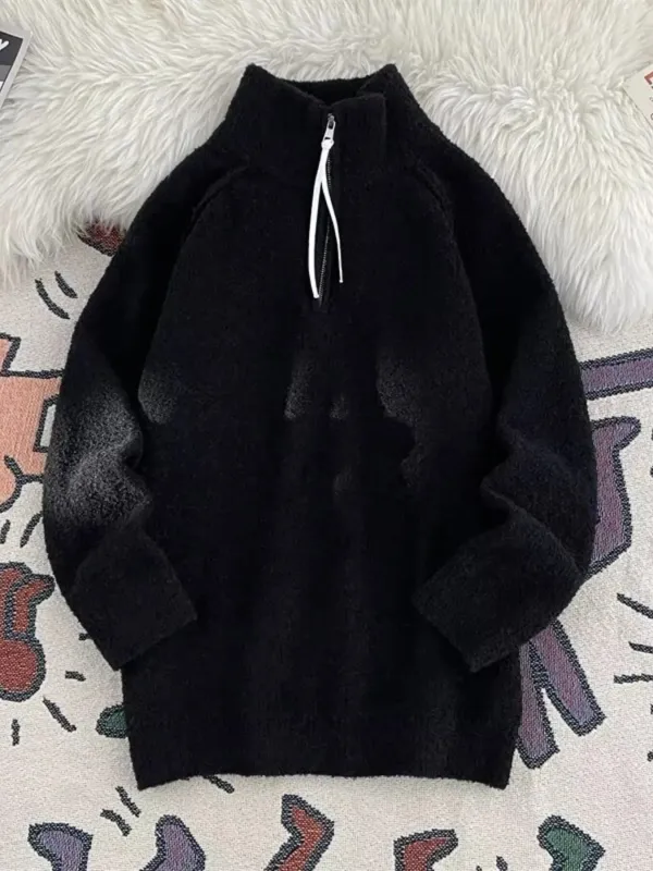 Men's Half-Zip High Neck Sweater sold by Unique Kulture
