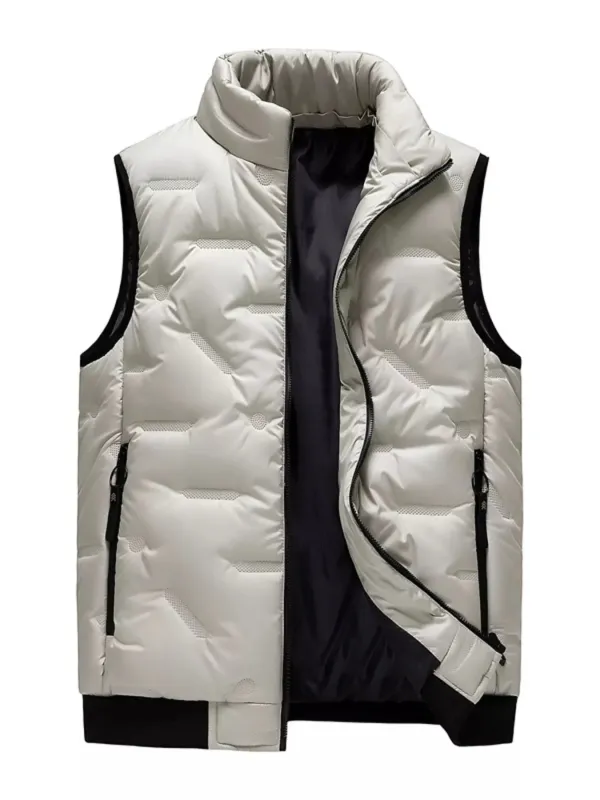Men's Plus Size Zip Up Padded Quilted Vest sold by Unique Kulture