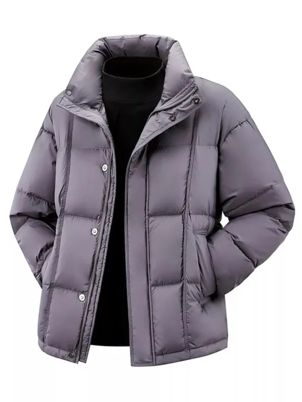 Men's Plus Size Snap Down Padded Puffer Jacket sold by Unique Kulture