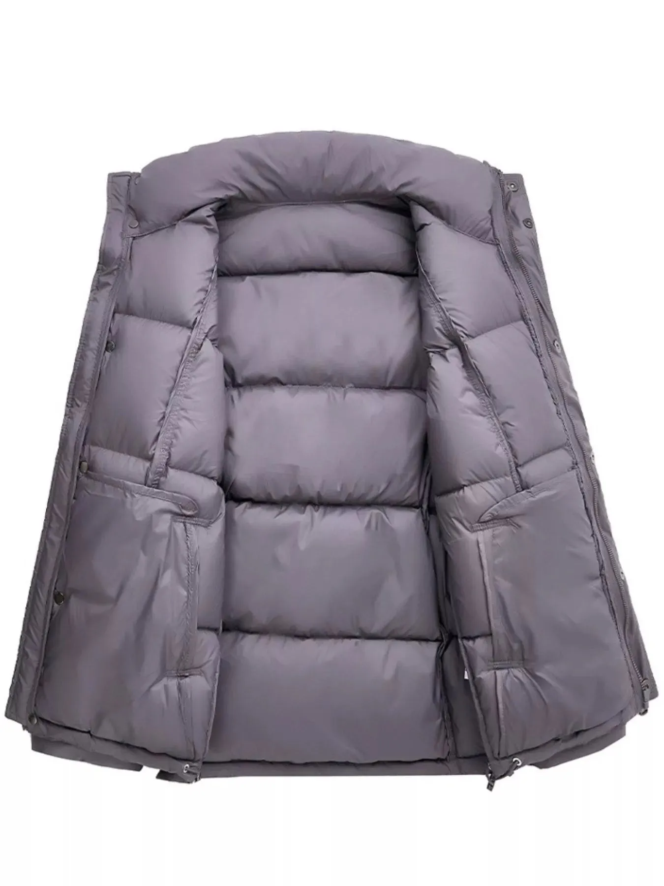 Men's Plus Size Snap Down Padded Puffer Jacket sold by Unique Kulture product image thumbnail 2