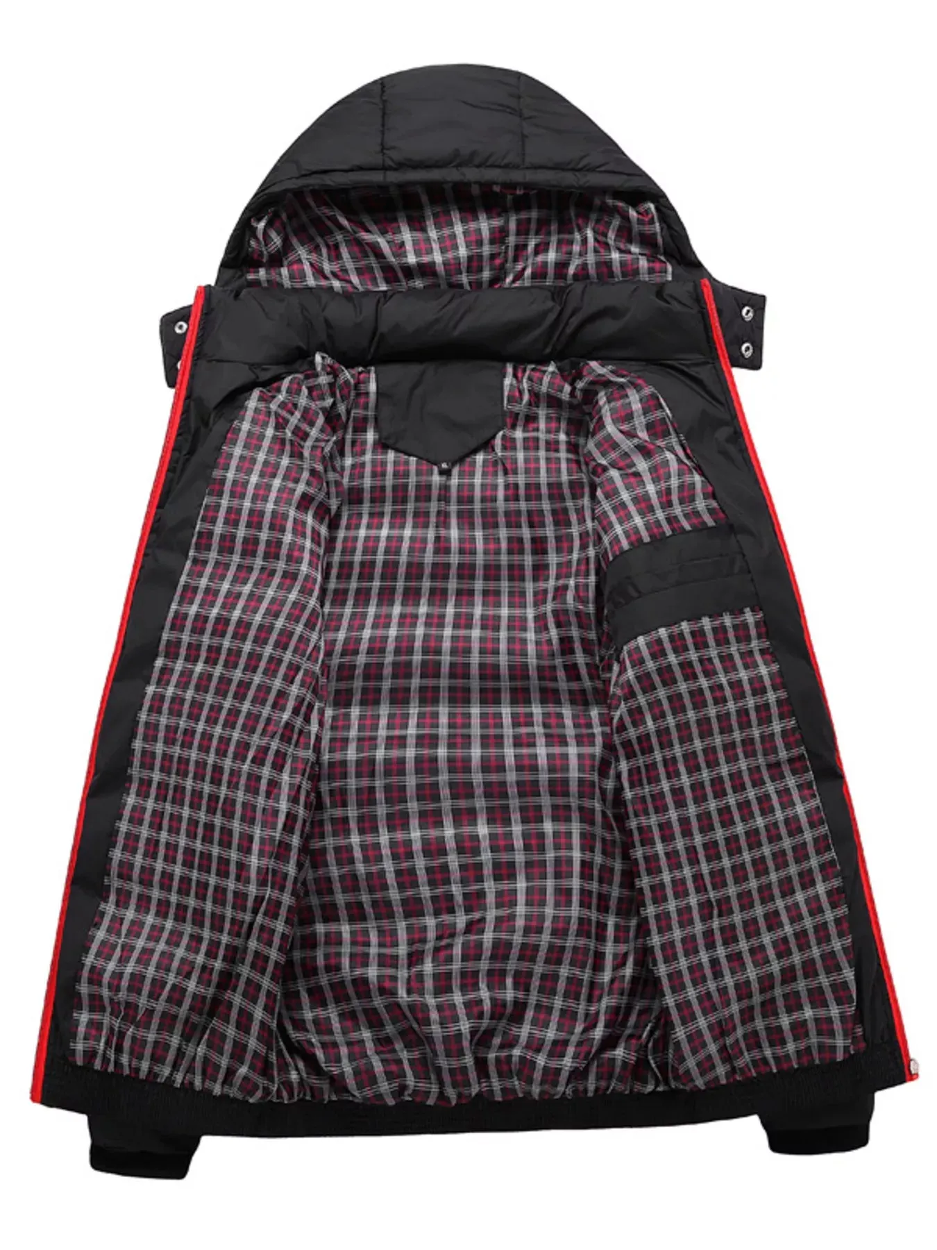 Men's Plus Size Warm Padded Hooded Puffer Jacket sold by Unique Kulture product image thumbnail 2