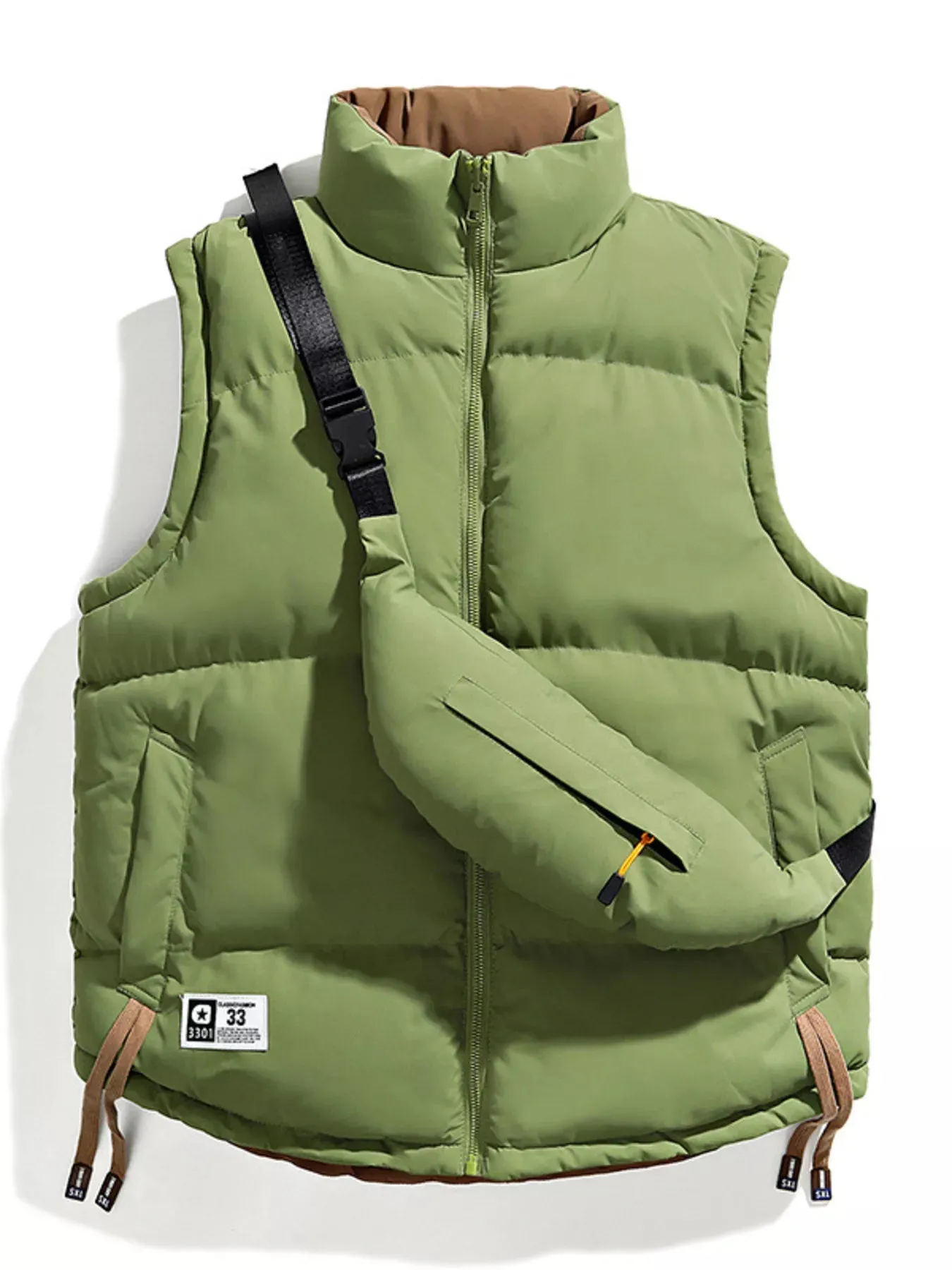 Men's Plus Size Sleeveless Padded Puffer Vest sold by Unique Kulture product image thumbnail 5