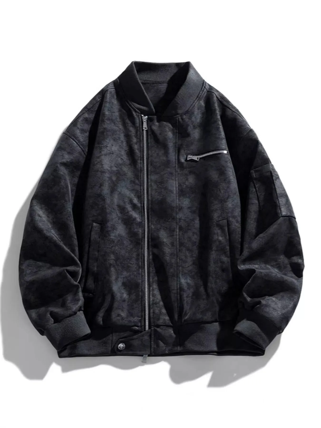 Men's Plus Size Vintage Zip Up Jacket sold by Unique Kulture product image thumbnail 5