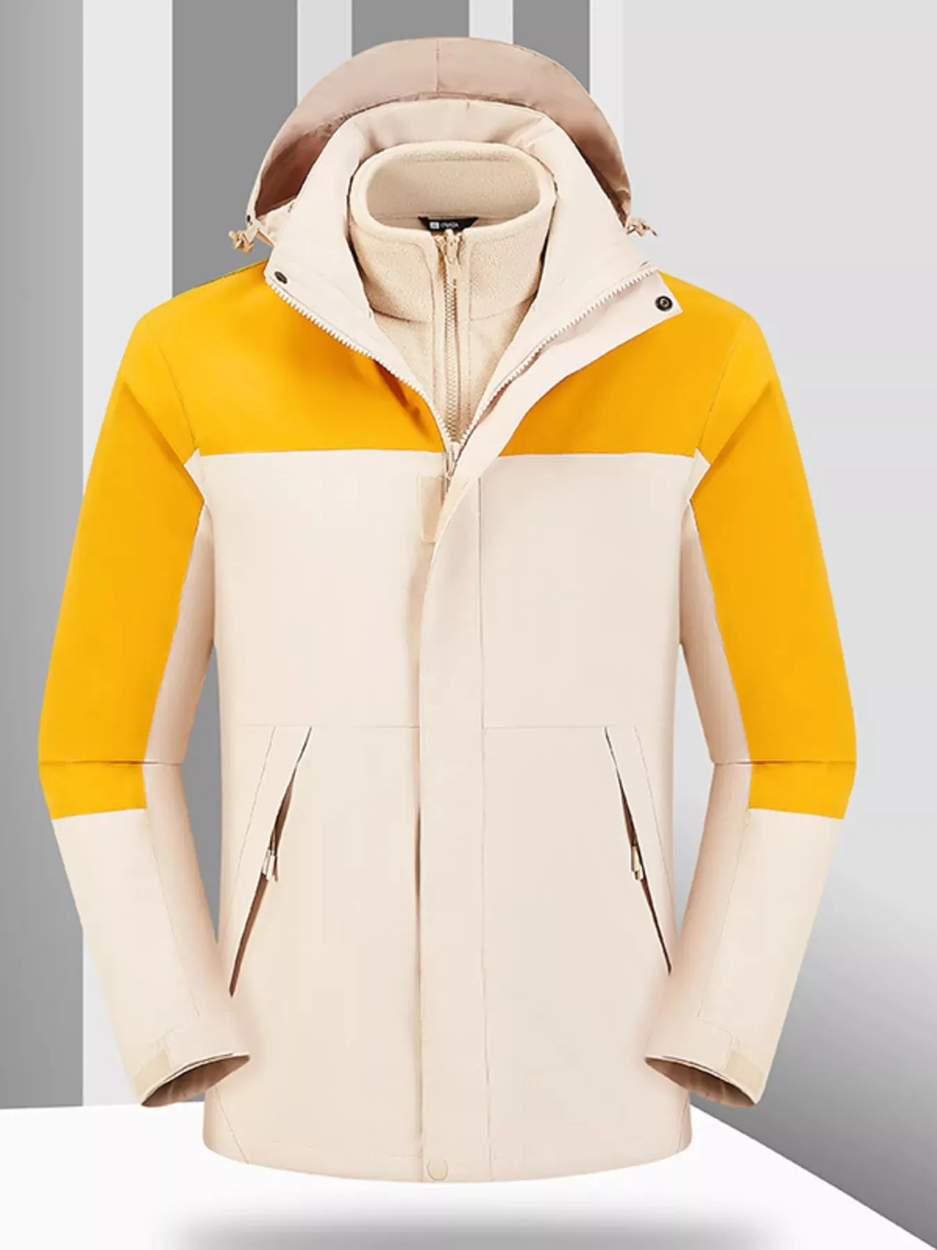 Men's Full Size Zip Up Hooded Jacket Plus Size sold by Unique Kulture product image thumbnail 5