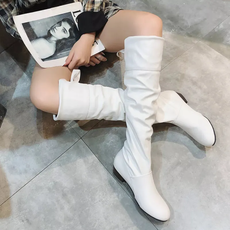 Round Toe Low Heel Boots sold by Unique Kulture