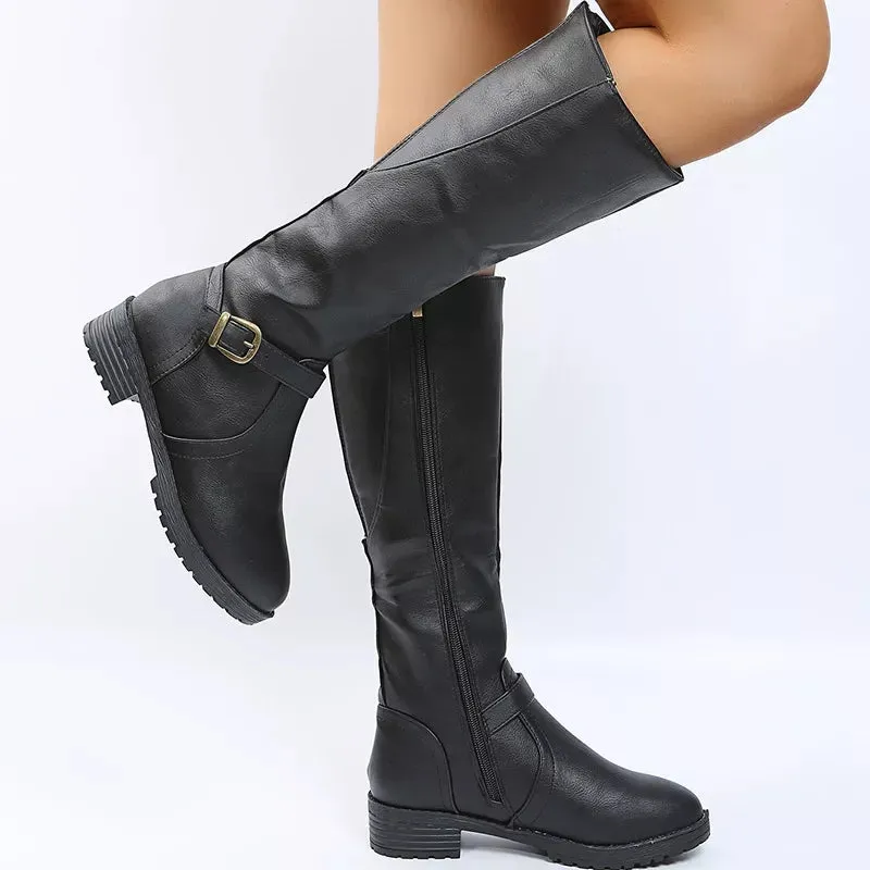 Round Toe Block Heels Boots sold by Unique Kulture