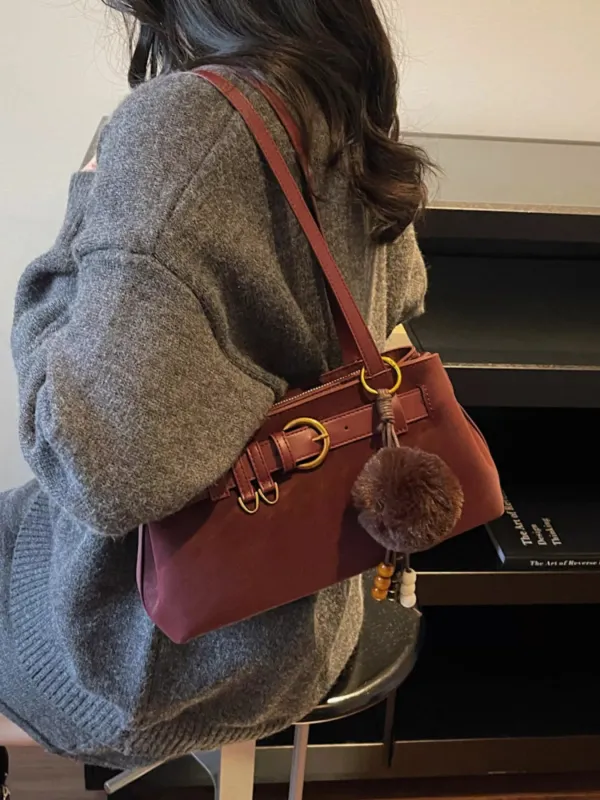 Buckle Decor Shoulder Bag made by Trendsi