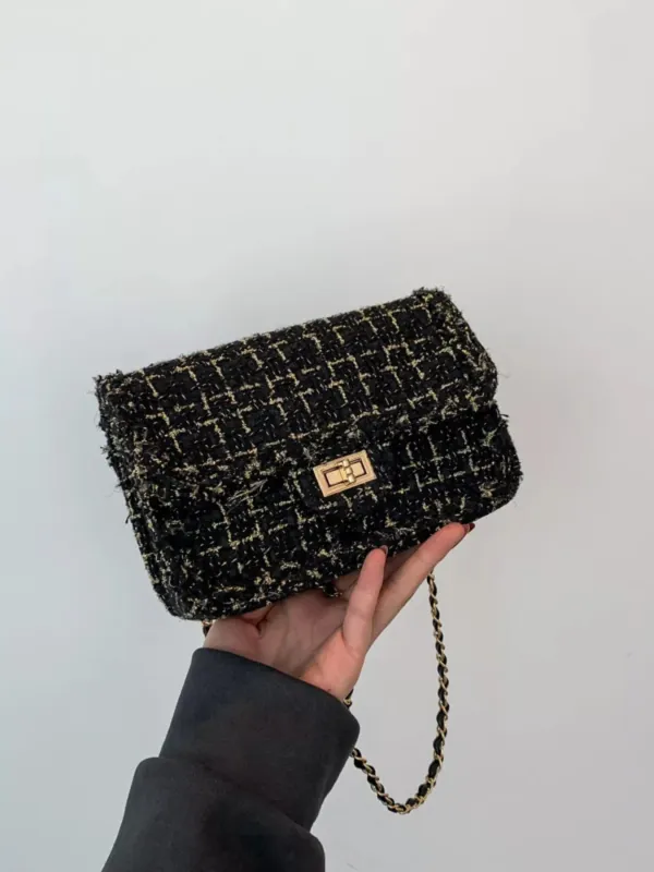 Tweed Flap Small Crossbody Bag sold by Unique Kulture