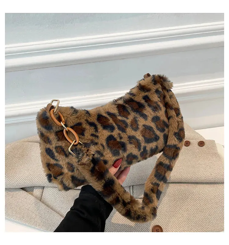 Leopard Fluff Shoulder Bag sold by Unique Kulture product image thumbnail 2