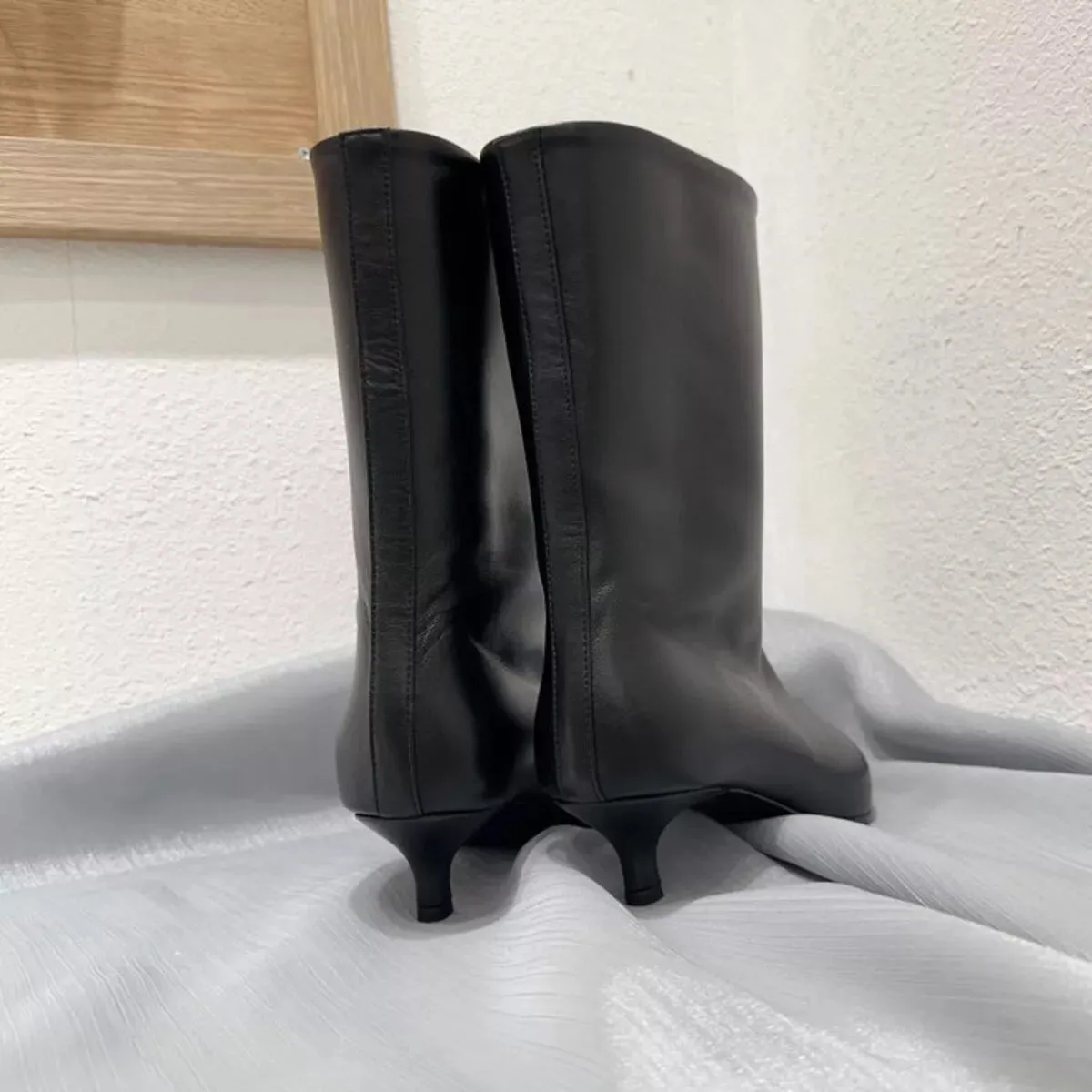 Point Toe Kitten Heels Boots sold by Unique Kulture product image thumbnail 4