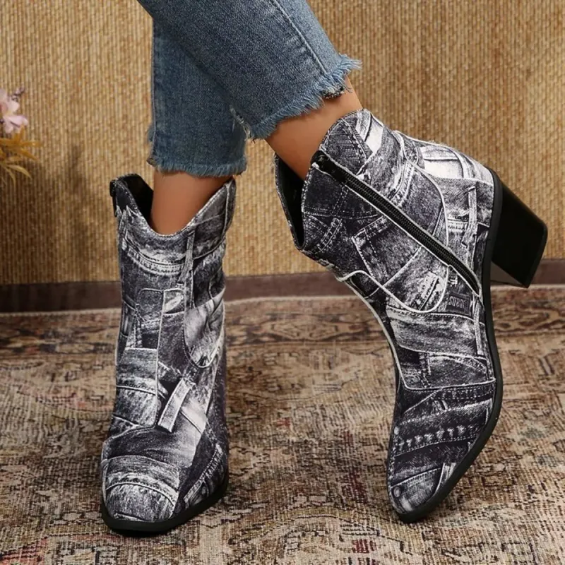 Point Toe Block Heels Boots sold by Unique Kulture